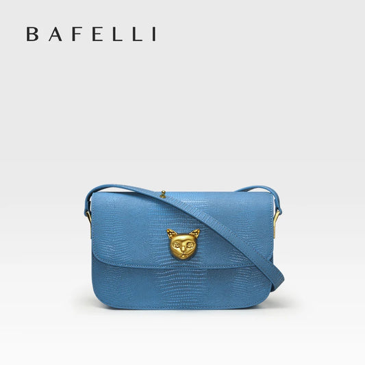BAFELLI Cat Boxy Leather Crossbody Bag