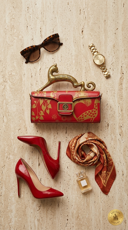 Elegant Gold Leaf Box Clutch Bag for Women