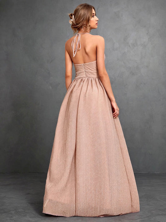 Elegant Halter Maxi Dress