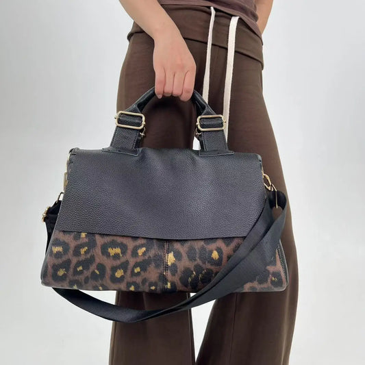 Y2K Leopard Print Tote Bag