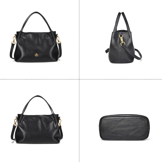 FOXER Slouchy Cowhide Leather Hobo Bag