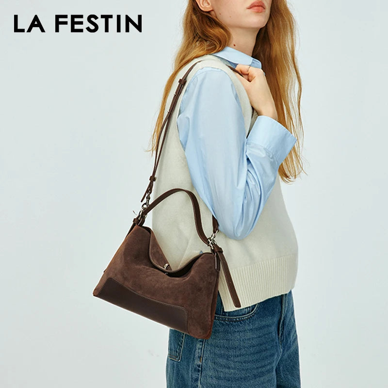 LA FESTIN Leather Shoulder Tote Bag