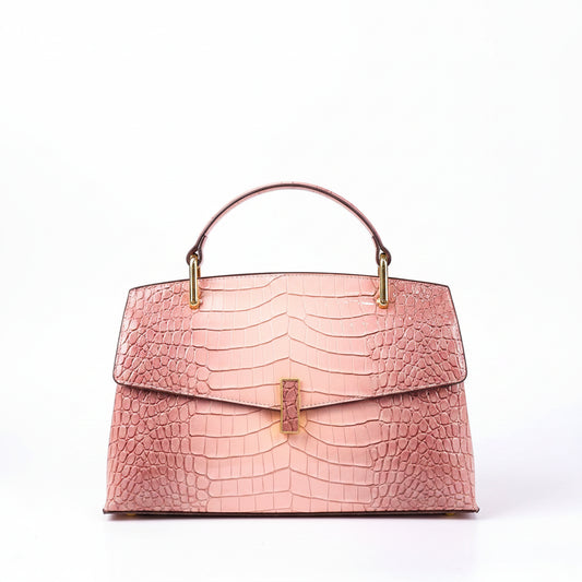 Large Crocodile Pattern Handbag