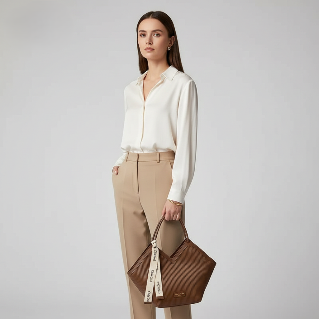 PU Leather Heart-Shaped Tote Bag