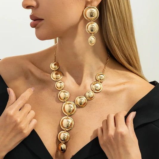 Y-Shape Chain & Earrings Set