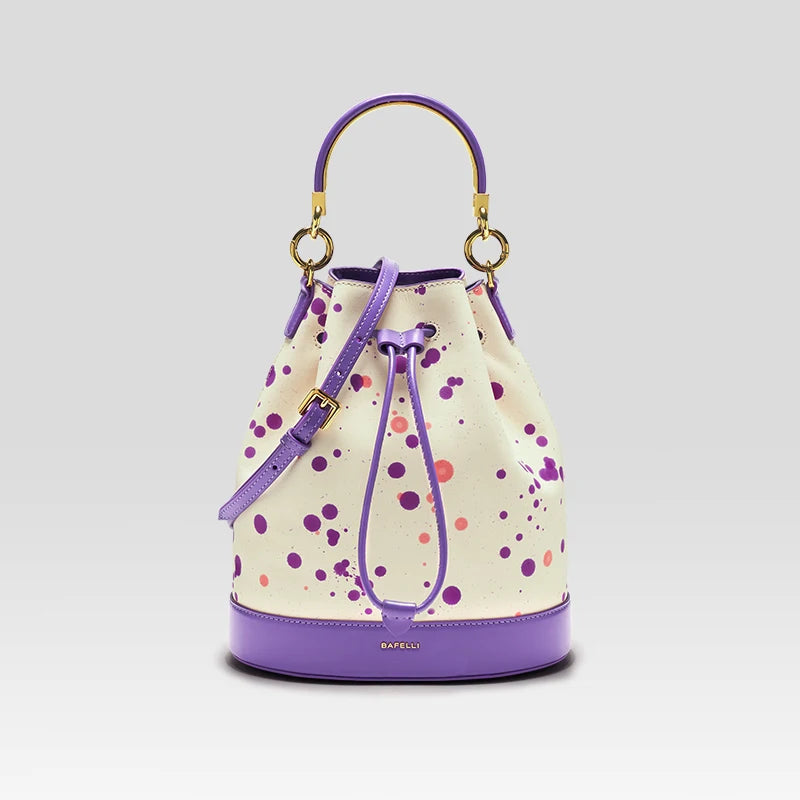 Leather Bucket Shoulder Bag