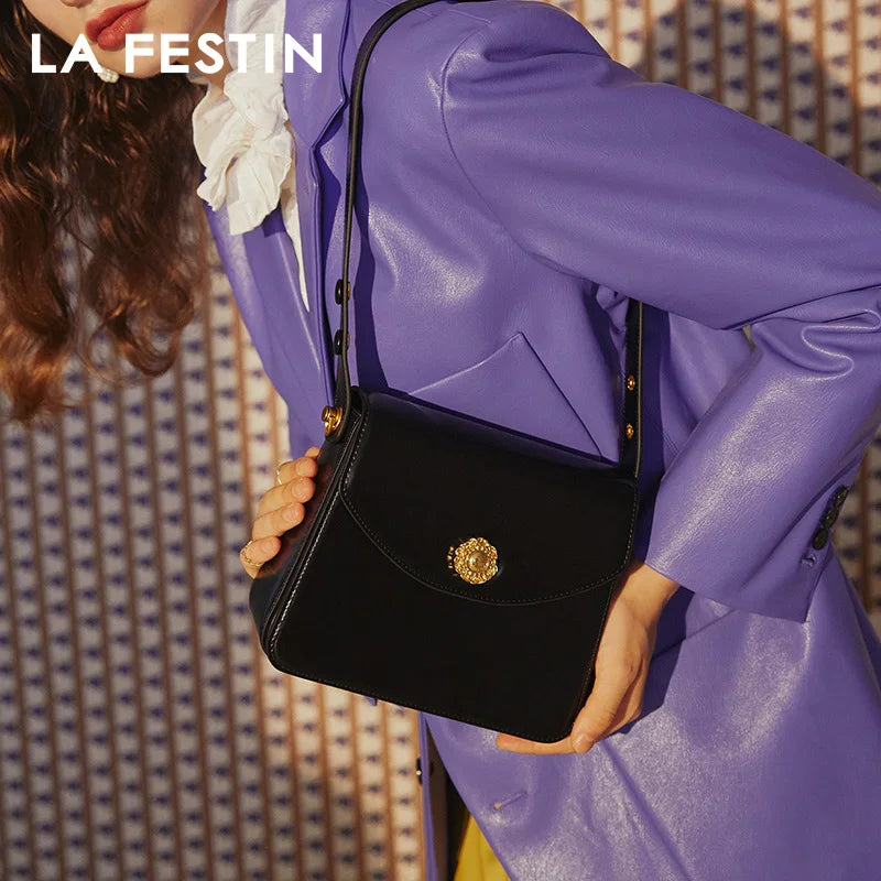 LA FESTIN Square Top Handle Crossbody Bag
