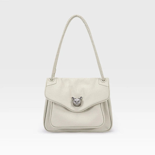 Soft Leather Chain Tote Bag
