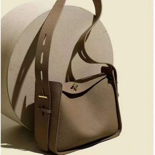 Genuine Leather Hobo Shoulder Bag