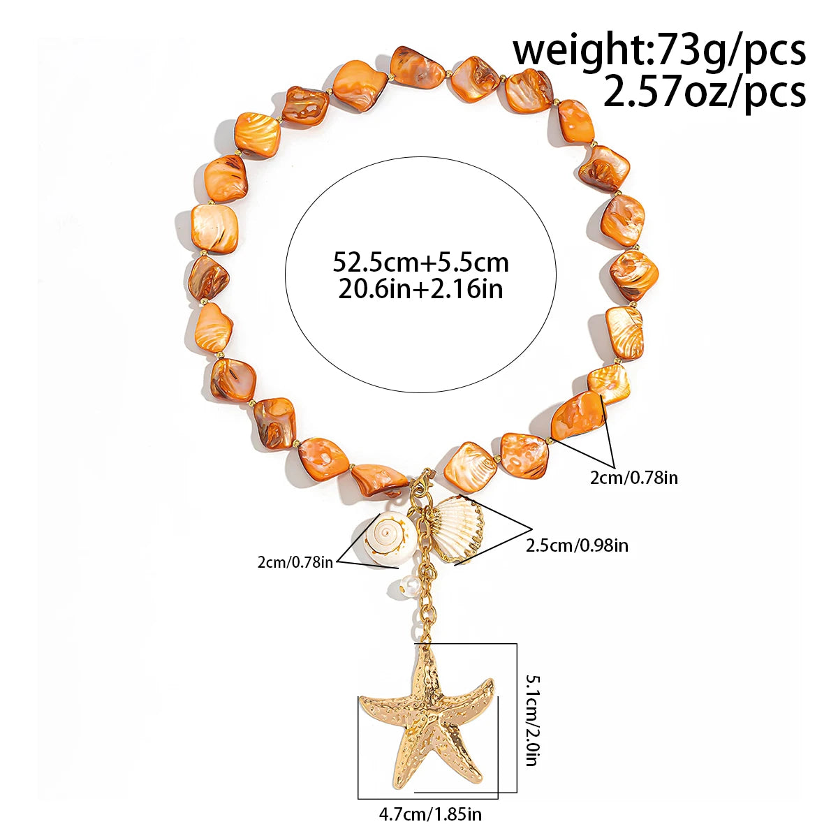 Starfish & Shell Beach Necklace