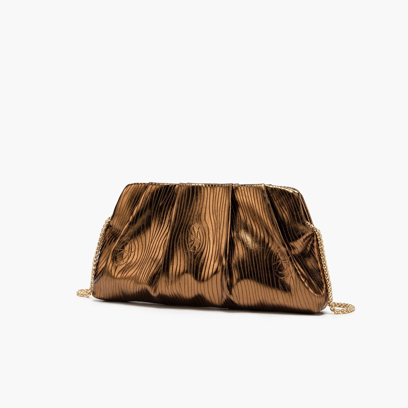Gold Designer Evening Clutch Bag