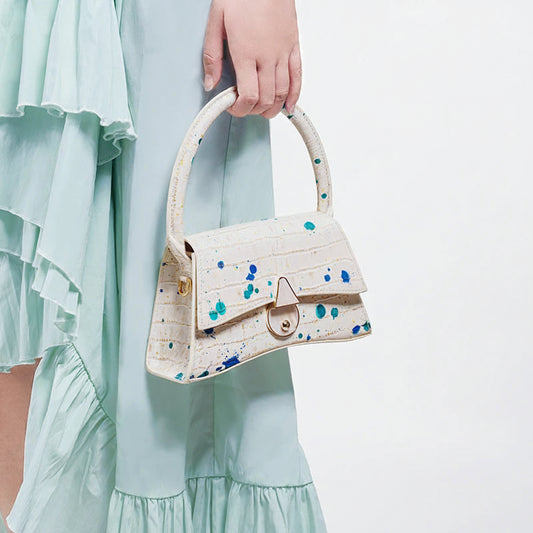 BAFELLI K Gold Leather Shoulder Bag