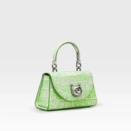 BAFELLI Cat Crocodile Leather Handbag