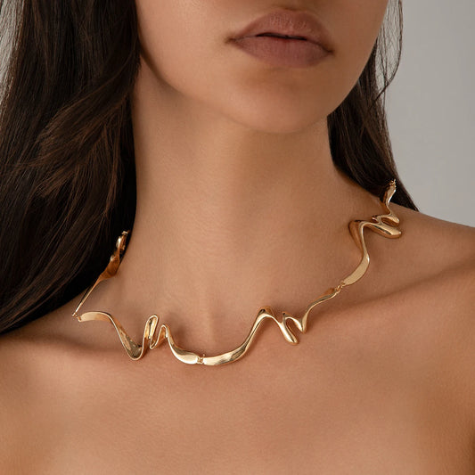 Vintage Metal Choker Necklace