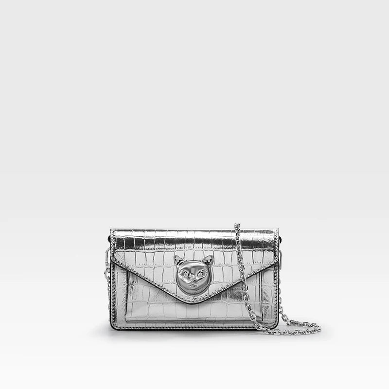 BAFELLI Mini Crocodile Leather Crossbody Bag