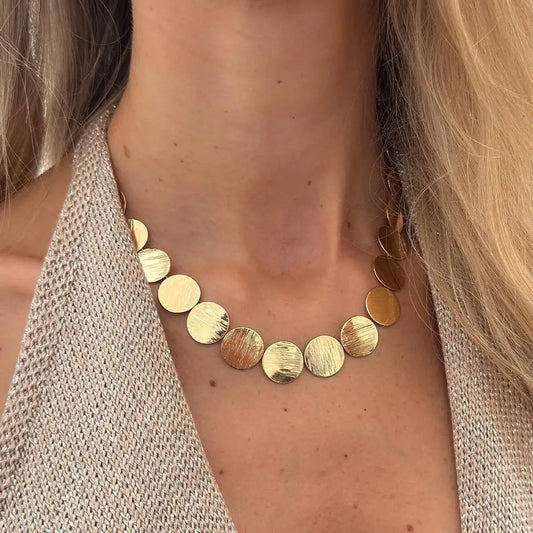 Elegant Metal Sequin Choker