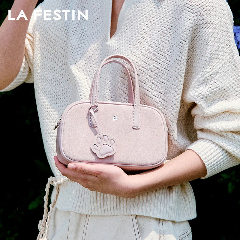 LA FESTIN Suede Shoulder Bag