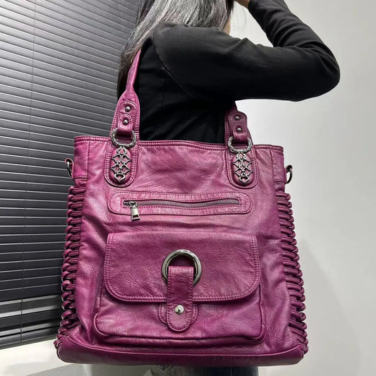 Y2K Motorcycle Shoulder Handbag