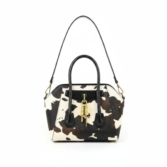 Classic Leather Crossbody Tote Bag