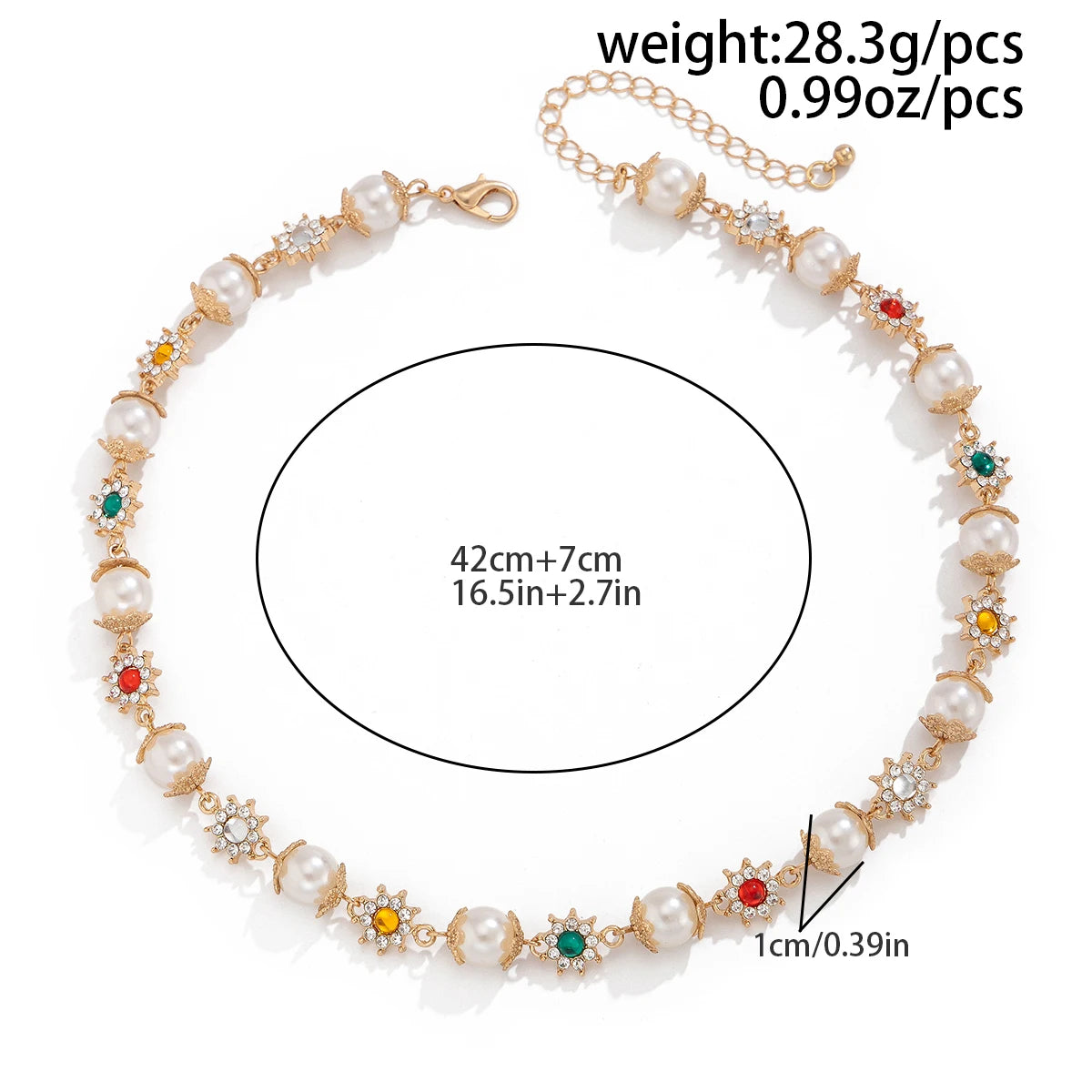 Luxury Pearl Flower Choker Necklace