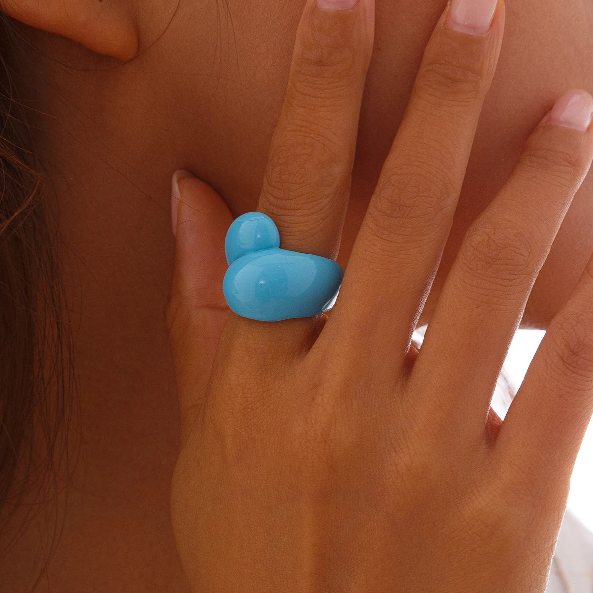 Water Drop Resin Ring