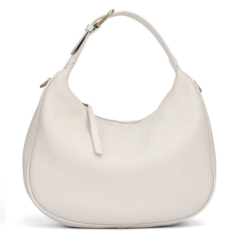Genuine Cowhide Mini Hobo Crossbody Bag