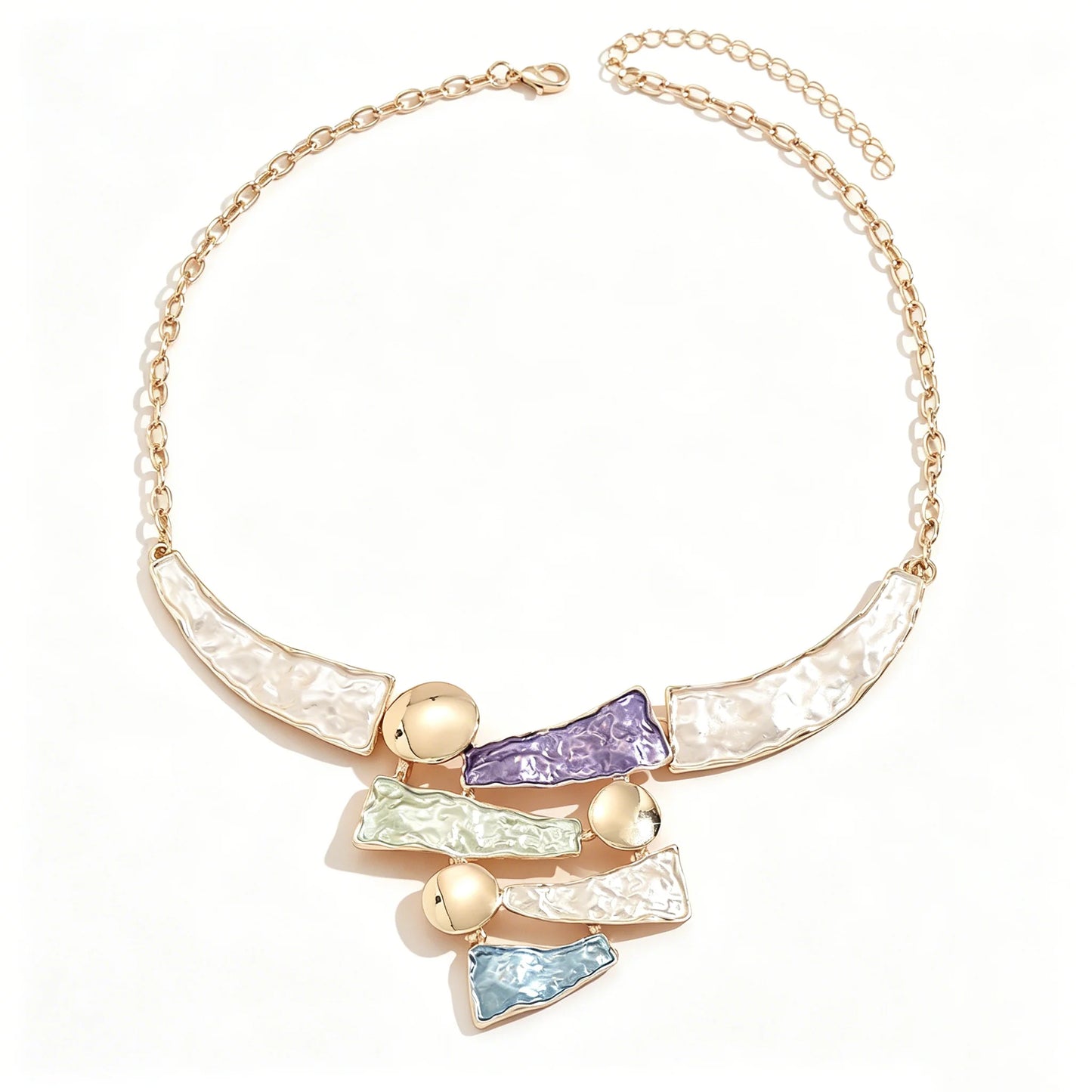 Boho Colorful Enamel Statement Necklace
