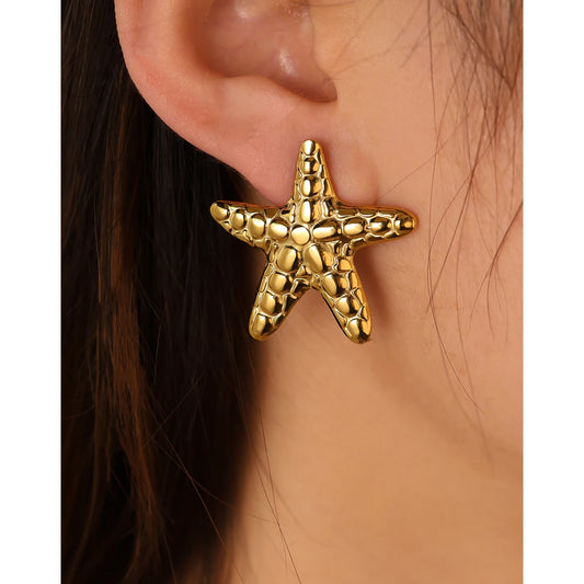 Starfish Statement Drop Earrings