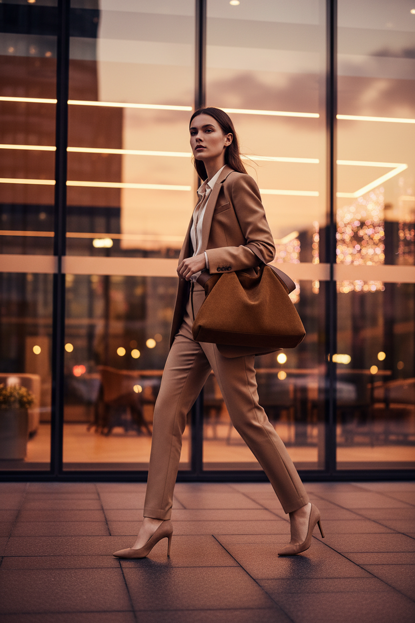 YANATARI Leather Large-Capacity Crossbody Bag