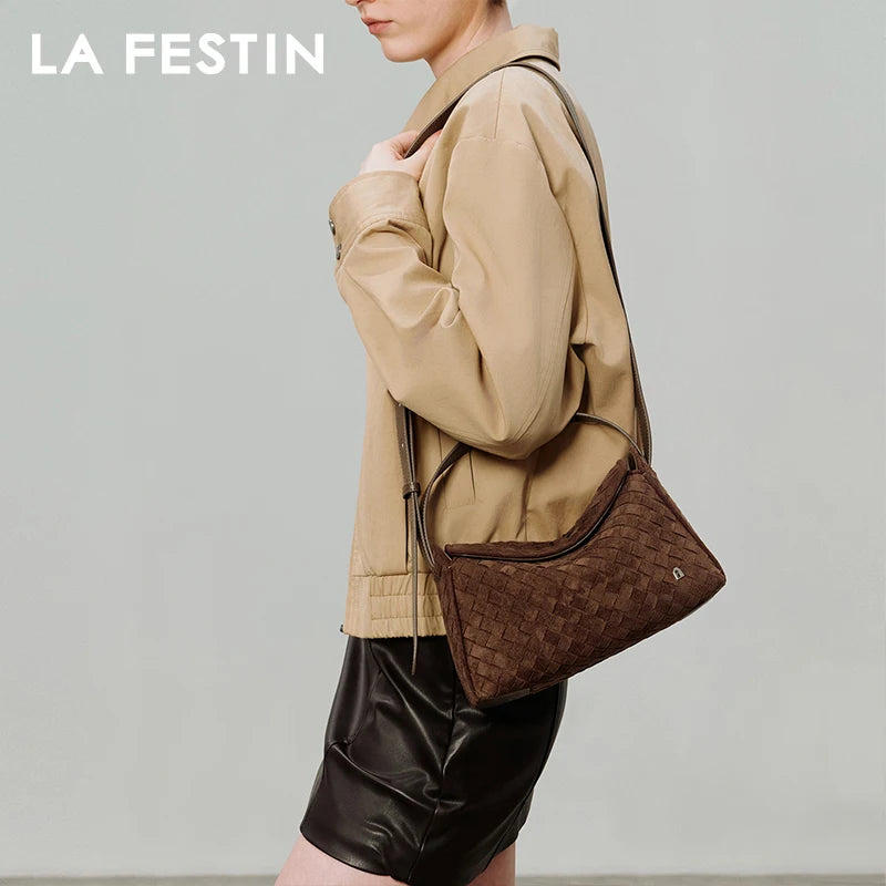 LA FESTIN Classic Leather Crossbody Bag