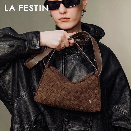 LA FESTIN Classic Leather Crossbody Bag