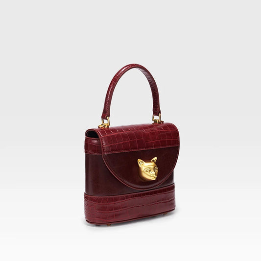 BAFELLI Cat Leather Bucket Bag