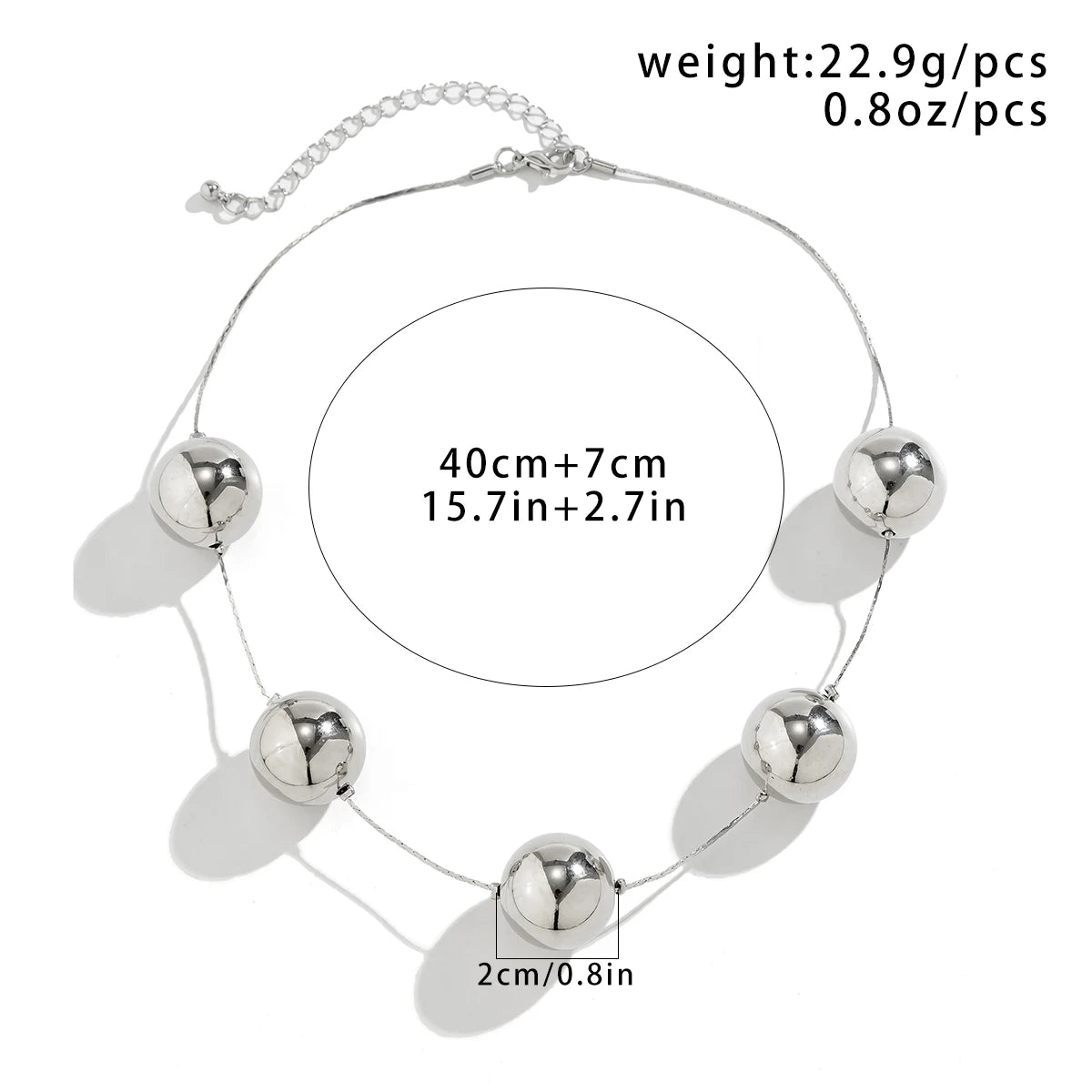 Punk Ball Bead Snake Chain Choker