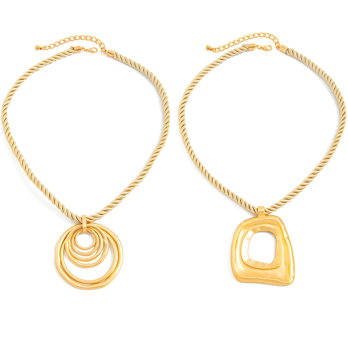 Geometric Square Pendant Necklace