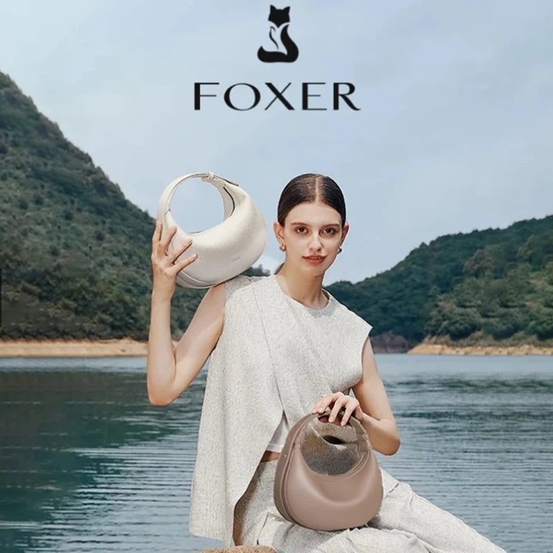 FOXER Crescent Half-Moon Shoulder Bag