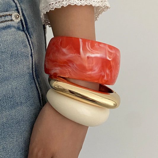 Wide Resin Bracelet