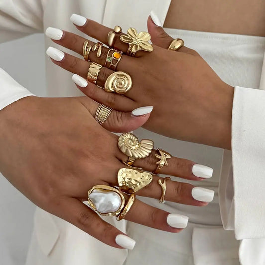 Flower Ring Set