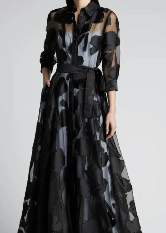 Elegant Casual Vintage A-Line Long Dress
