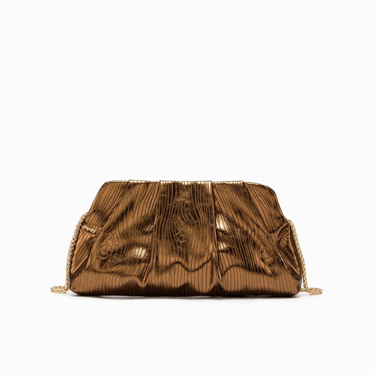 Gold Designer Evening Clutch Bag