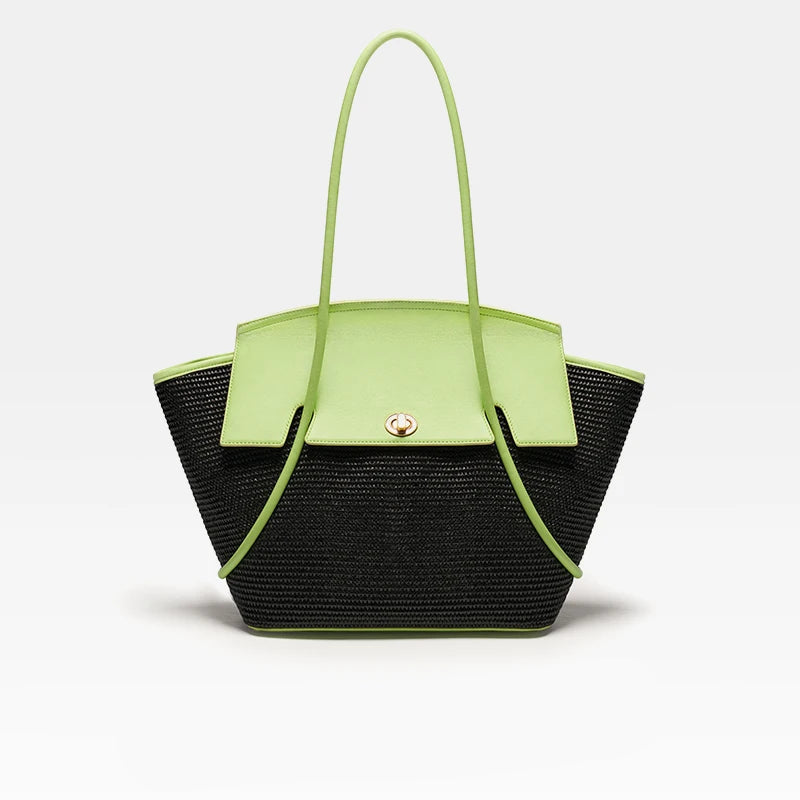 Large Leather Beach Tote