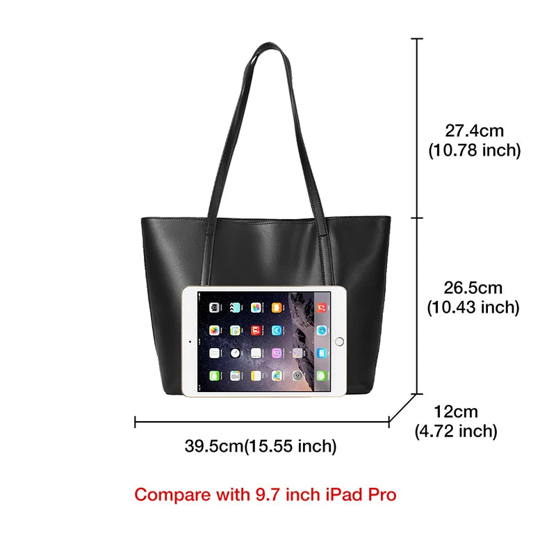 FOXER Large Leather Tote Bag