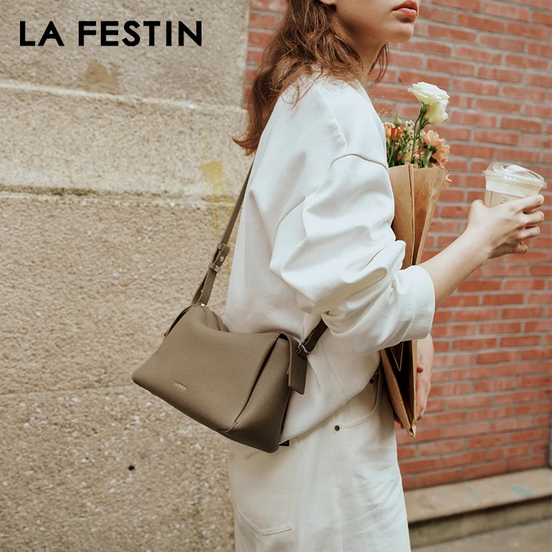 LA FESTIN Classic Leather Crossbody Bag