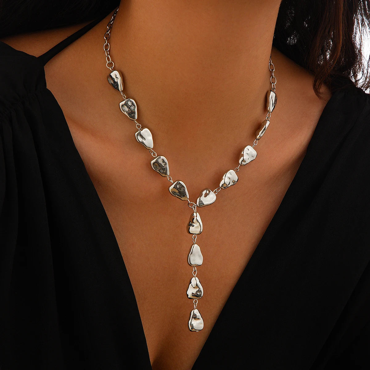 Y-Shaped Tassel Pendant Necklace