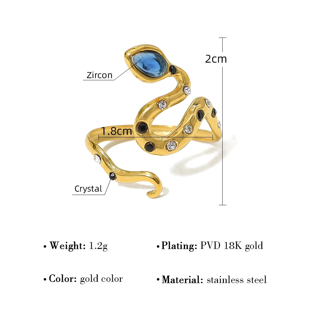Crystal Snake Ring