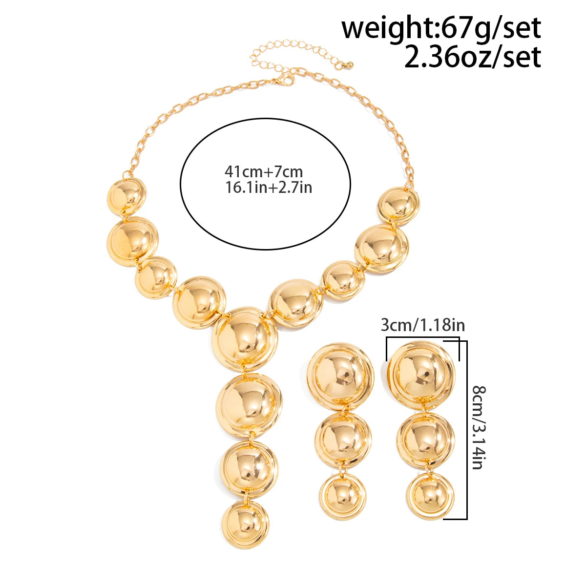 Y-Shape Chain & Earrings Set