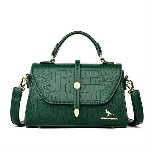Crocodile Leather Crossbody Handbag