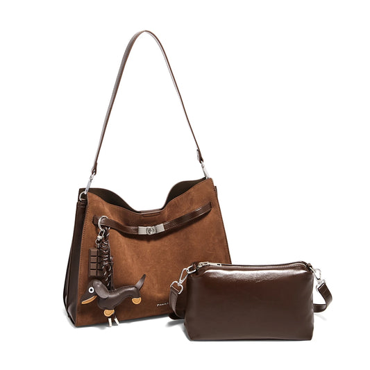 FOXER Women’s Retro Leather Tote Bag 2026