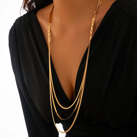 Layered Snake Chain Necklace