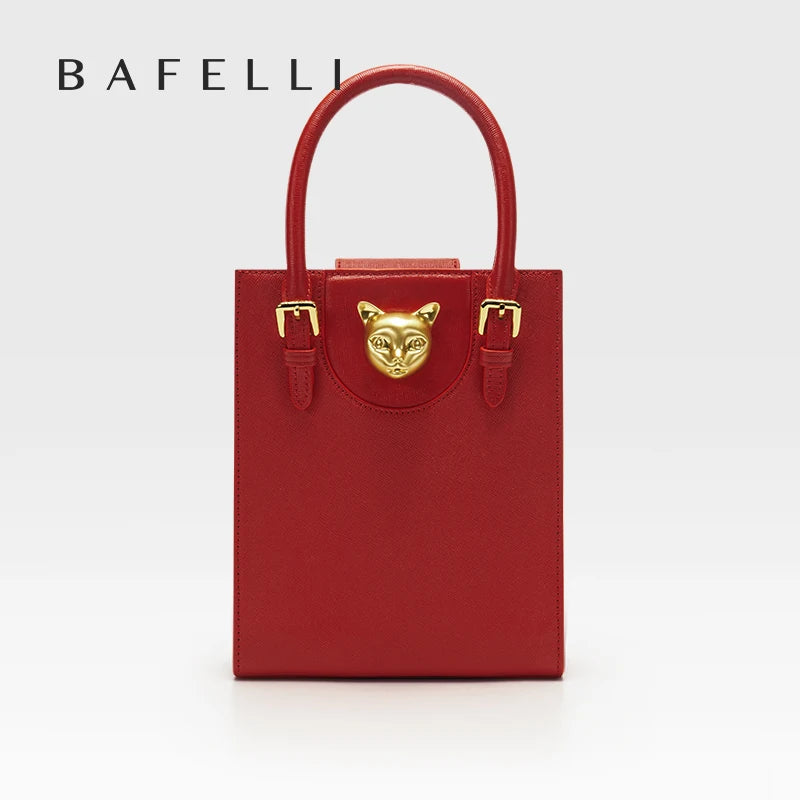 BAFELLI Mini Leather Tote Crossbody Bag