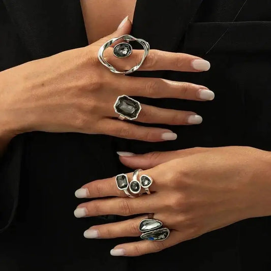 Twisted Rhinestone Ring